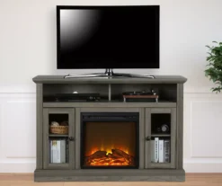 47" Grandcastle Rustic Gray Electric Fireplace Console 8 47" Grandcastle Rustic Gray Electric Fireplace Console -Living Room Furniture Store 810465006 1
