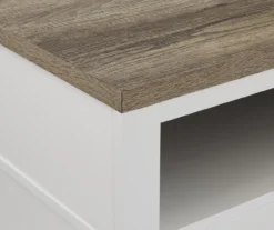 54" Bridgeport White Glass Door Electric Fireplace Console -Living Room Furniture Store 810465026 6