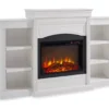 69" Shoreleaf White Mantel Electric Fireplace -Living Room Furniture Store 810465035 5