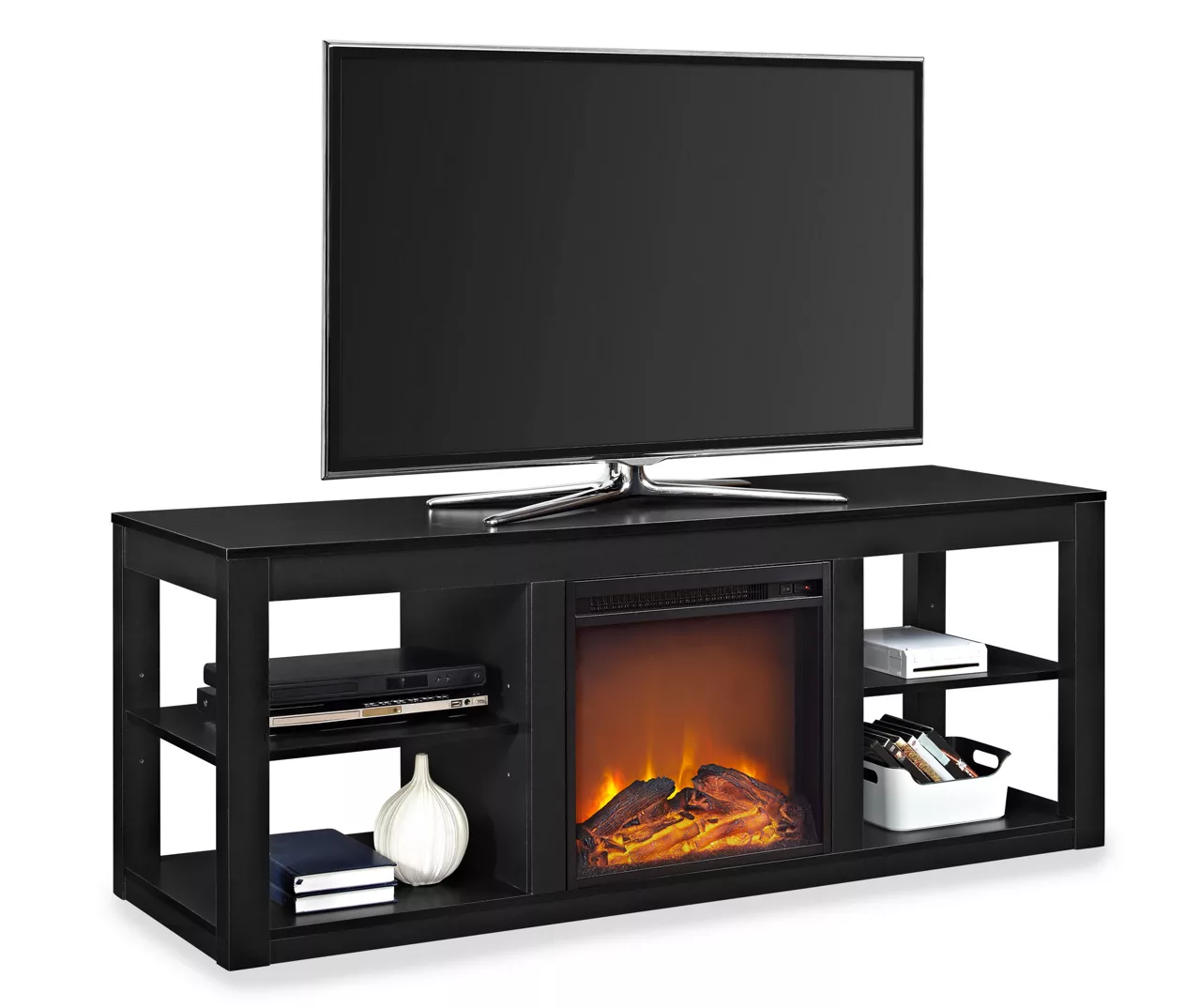 59" Roxbury Black Electric Fireplace Console 3 59" Roxbury Black Electric Fireplace Console