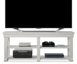 Stockton White TV Stand -Living Room Furniture Store 810465101 2