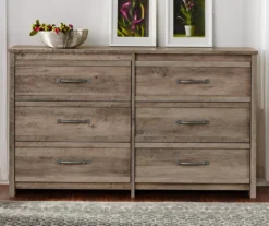 Duncan Gray Oak 6-Drawer Dresser -Living Room Furniture Store 810465129 1
