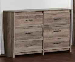 Duncan Gray Oak 6-Drawer Dresser -Living Room Furniture Store 810465129 3