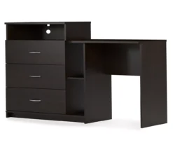 Chevil Espresso Media Dresser & Desk -Living Room Furniture Store 810465132 4