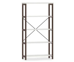 Farmhouse 5-Tier Bookshelf -Living Room Furniture Store 810465179 3