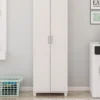 Evolution Selden 24" White Utility Storage Cabinet -Living Room Furniture Store 810483877
