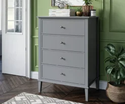 Somerville Gray 4-Drawer Dresser -Living Room Furniture Store 810498832 4