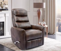 Real Living Bolero Faux Leather Swivel Glider Recliner -Living Room Furniture Store 810499151 1