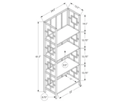Black Square 4-Shelf Bookcase 9 Black Square 4-Shelf Bookcase -Living Room Furniture Store 810502794 3