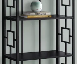 Black Square 4-Shelf Bookcase 10 Black Square 4-Shelf Bookcase -Living Room Furniture Store 810502794 4