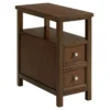 Walnut 2-Drawer End Table With Shelf -Living Room Furniture Store 810504030 2