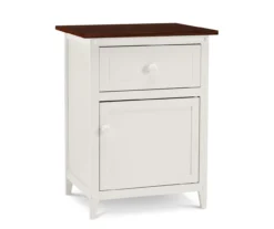 Walnut & White Nightstand