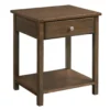 Walnut Nightstand With USB Ports & Power Outlets -Living Room Furniture Store 810504789 2