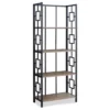 Dark Taupe Square 4-Shelf Open Bookcase -Living Room Furniture Store 810512901 2