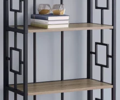 Dark Taupe Square 4-Shelf Open Bookcase -Living Room Furniture Store 810512901 4
