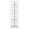 White Square 4-Shelf Corner Bookcase -Living Room Furniture Store 810512902 2