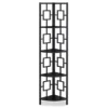 Black Square 4-Shelf Corner Bookcase -Living Room Furniture Store 810512905 2