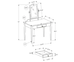 Gray Vanity Table With Mirror 9 Gray Vanity Table With Mirror -Living Room Furniture Store 810512907 3