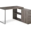 Dark Taupe Reversible L-Shaped Corner Desk -Living Room Furniture Store 810512939 2