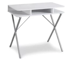 Silver & White Writing Desk
