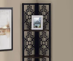 Monarch Geometric 4-Shelf Corner Bookcase -Living Room Furniture Store 810512946 4