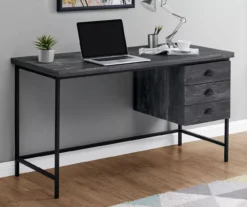 Monarch Reclaimed 3-Drawer Computer Desk -Living Room Furniture Store 810512955 1