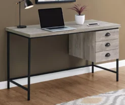 Monarch Reclaimed 3-Drawer Computer Desk -Living Room Furniture Store 810512956 1