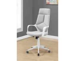 White & Gray Executive Office Chair -Living Room Furniture Store 810512972 1