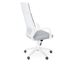 White & Gray Executive Office Chair -Living Room Furniture Store 810512972 4