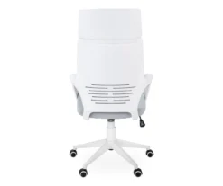 White & Gray Executive Office Chair -Living Room Furniture Store 810512972 6
