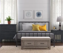 Black Evans King Platform Bed -Living Room Furniture Store 810513490 7