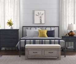 Black Evans King Platform Bed -Living Room Furniture Store 810513490 8