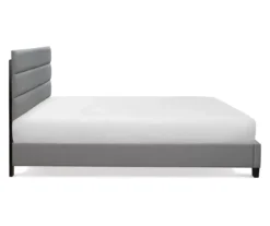 Gray Hudson King Upholstered Linen Fabric Bed -Living Room Furniture Store 810513494 11