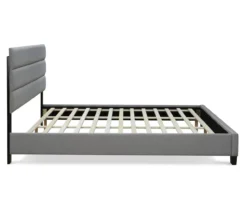 Gray Hudson King Upholstered Linen Fabric Bed -Living Room Furniture Store 810513494 12