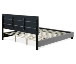 Gray Hudson King Upholstered Linen Fabric Bed -Living Room Furniture Store 810513494 14