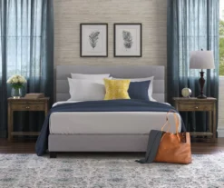 Gray Hudson King Upholstered Linen Fabric Bed -Living Room Furniture Store 810513494 4