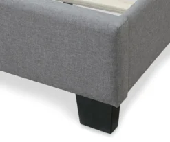 Gray Hudson King Upholstered Linen Fabric Bed -Living Room Furniture Store 810513494 8