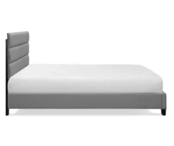 Gray Hudson Queen Upholstered Linen Fabric Bed -Living Room Furniture Store 810513495 11