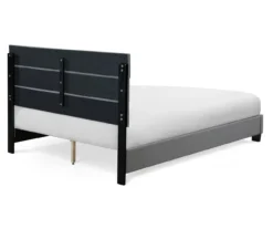 Gray Hudson Queen Upholstered Linen Fabric Bed -Living Room Furniture Store 810513495 13