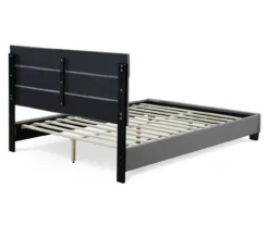 Gray Hudson Queen Upholstered Linen Fabric Bed -Living Room Furniture Store 810513495 14