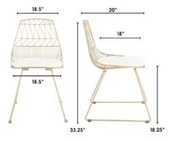 Vivi Metal Dining Chairs, 2-Pack -Living Room Furniture Store 810513496 6