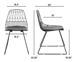 Vivi Metal Dining Chairs, 2-Pack -Living Room Furniture Store 810513497 6