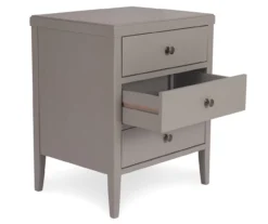 Gray Finley Wood 3-Drawer Nightstand -Living Room Furniture Store 810513522 4