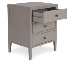 Gray Finley Wood 3-Drawer Nightstand -Living Room Furniture Store 810513522 5