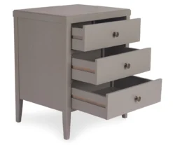 Gray Finley Wood 3-Drawer Nightstand -Living Room Furniture Store 810513522 6