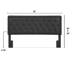 Charcoal Gray Amery Upholstered King Headboard -Living Room Furniture Store 810513527 4