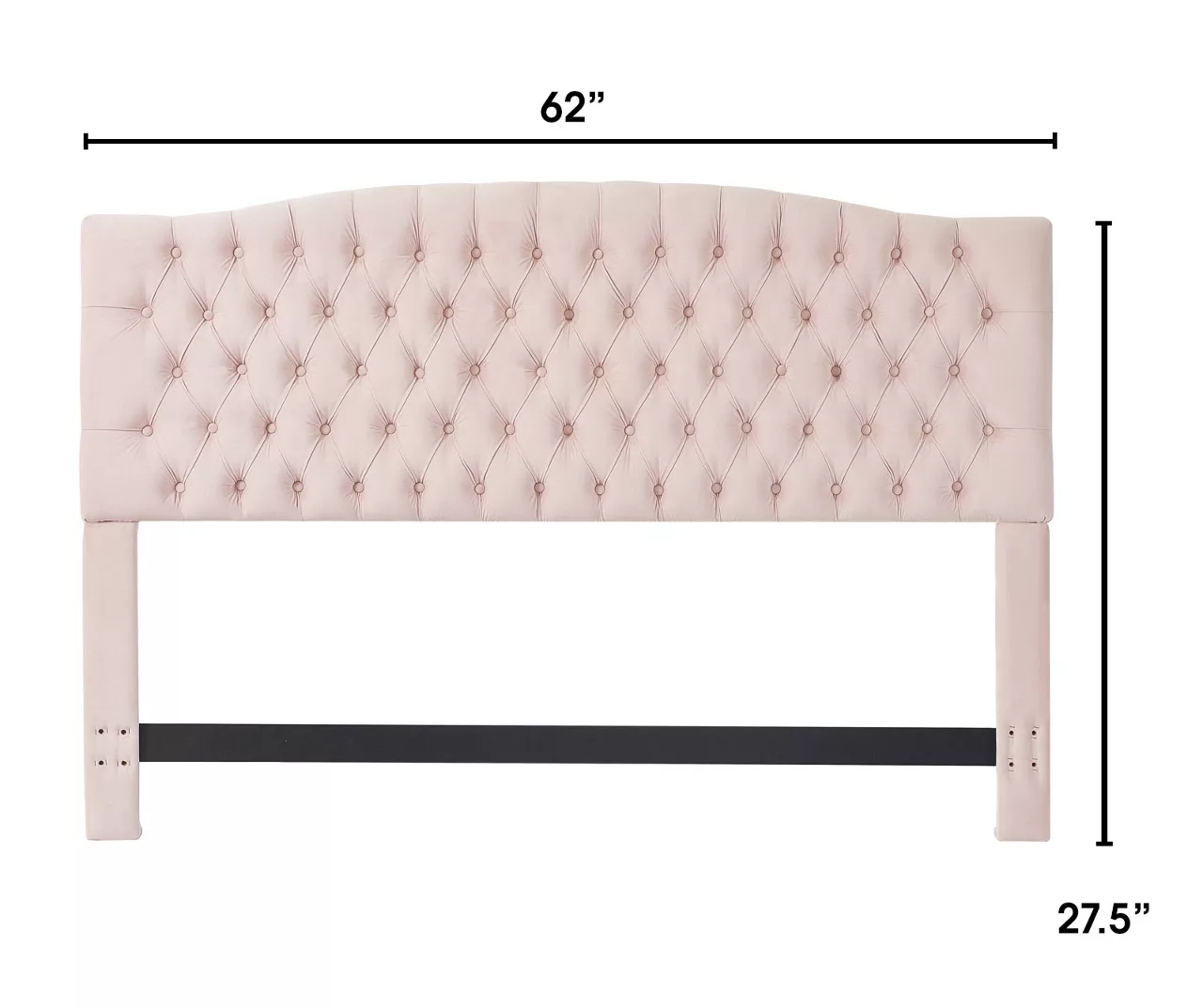 French Blush Pink Celeste Upholstered Queen Headboard 5 French Blush Pink Celeste Upholstered Queen Headboard - Image 3