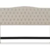 Beige Celeste Upholstered Linen King Headboard -Living Room Furniture Store 810513532 5