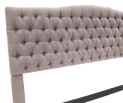 Brown Upholstered Linen King Headboard -Living Room Furniture Store 810513534 2