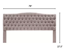 Brown Upholstered Linen King Headboard -Living Room Furniture Store 810513534 4